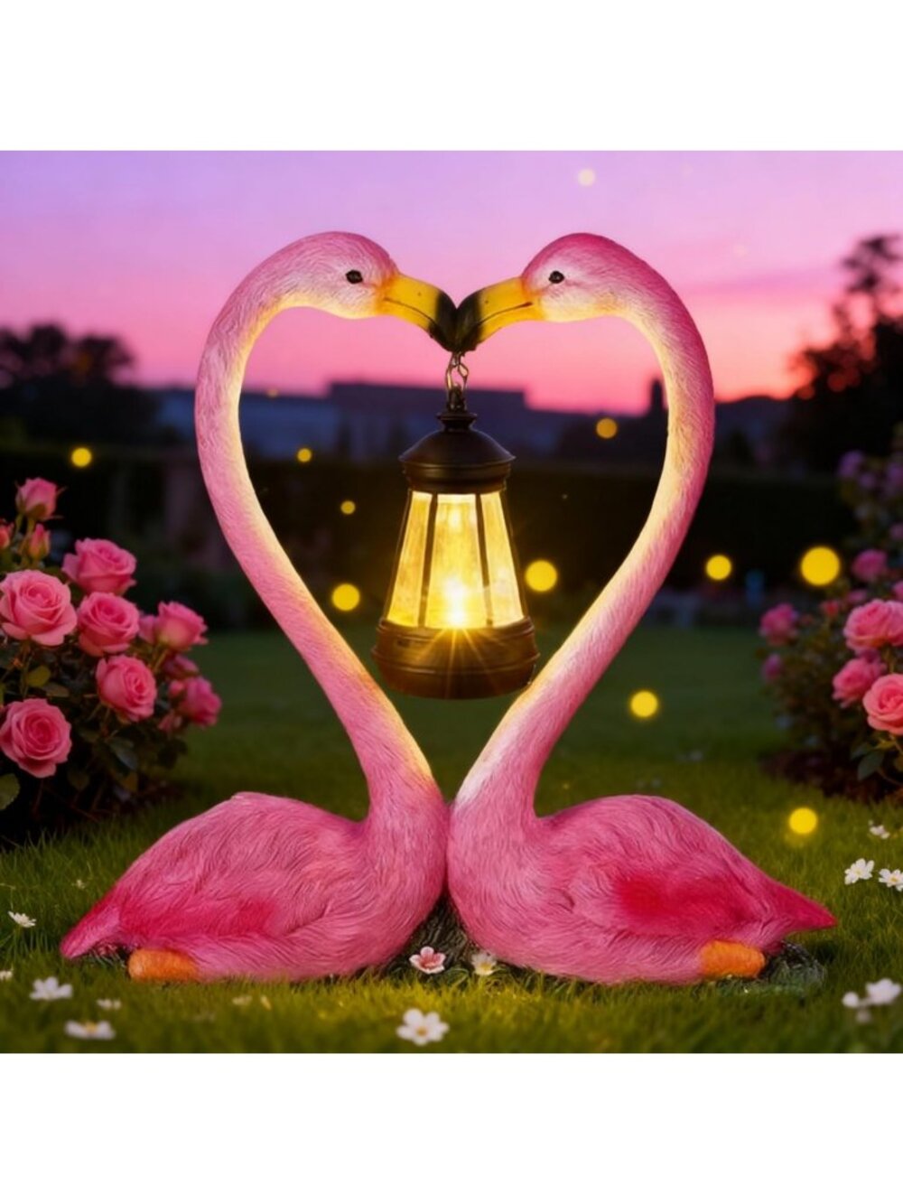 Outdoor Solar Flamingo Lawn Light - Waterproof Garden Decor, 11.8” Yard Accent
